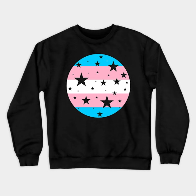 Trans Pride Stars Crewneck Sweatshirt by anomalyalice